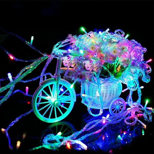 33Ft 100 LED String Lights Battery Powered Outdoor Fairy String Lights 8 Modes - Bild 10 von 28