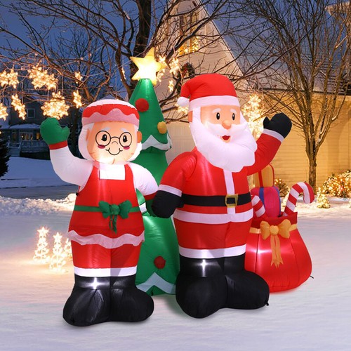 Outdoor Christmas Decorations -LED Inflatable Santa or Snowman or Tree-all Sizes - Picture 13 of 103