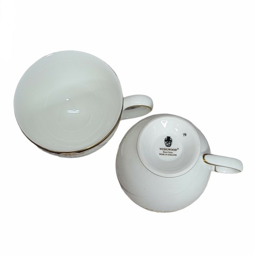 2er Set Wedgewood Cavendish Leigh Form Teetasse & Untertasse Set Fine Bone China - Bild 12 von 12