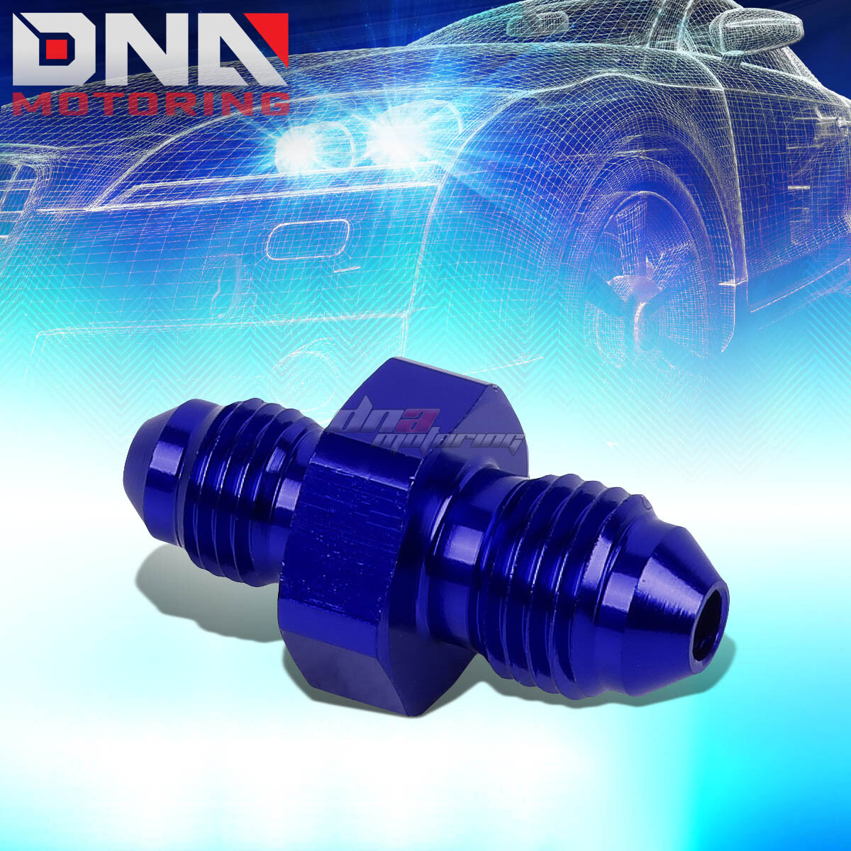 BLUE ALUMINUM 10AN MALE TO 12-AN FLARE REDUCER ADAPTER UNION FITTING