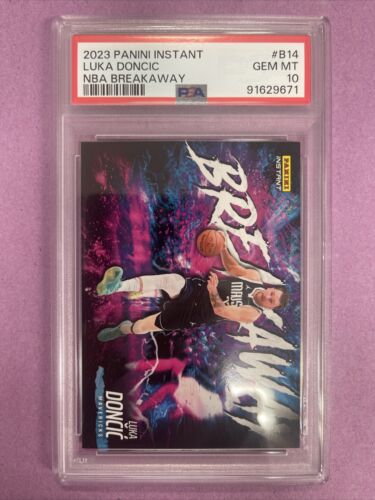 2023-24 Panini Instant Luka Doncic #B14 BREAKAWAY PR /4085 PSA 10 GEM MT (R18) - Picture 2 of 3