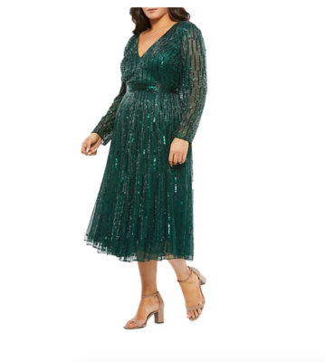slim fit dress slacks Midi Dresses Dura One Shoulder Sequin Midi Dress Emerald Size 2 main image 1