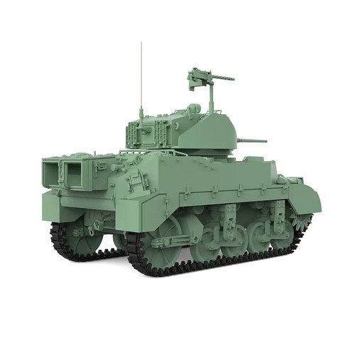 SSMODEL SS24508 1/24 Military Model Kit US M3A1 Stuart Light Tank - Picture 3 of 5