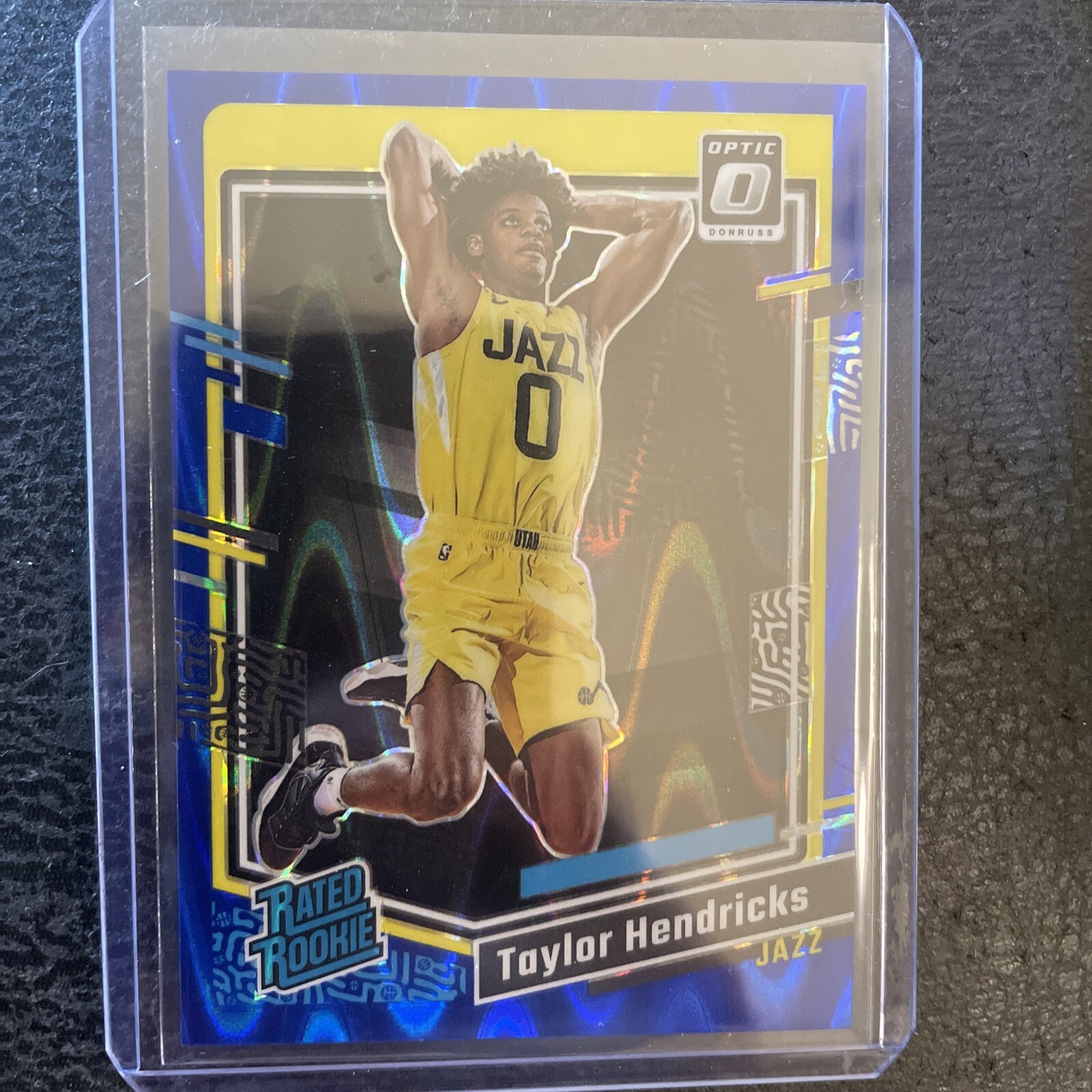 2023-24 Donruss Optic TAYLOR HENDRICKS Rookie BLUE SEISMIC PRIZM /249 Jazz #233