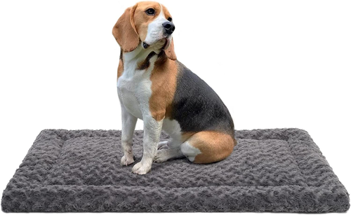 Washable Dog Bed Mat Reversible Dog Crate Pad Soft Fluffy Pet Kennel Beds Dog Sl