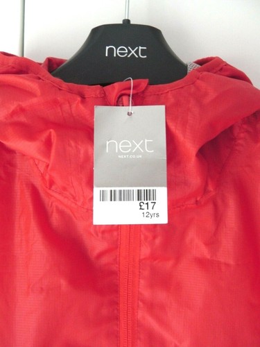 BNWT NEXT BOYS GIRLS RED CAG-IN-A-BAG CAGOULE 12 YRS 11-12 COAT JACKET WATERPROO - Picture 5 of 12