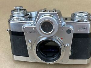 Zeiss-Ikon-Contarex-Bullseye-Vintage-Camera-Body-with-Film-Back-Works