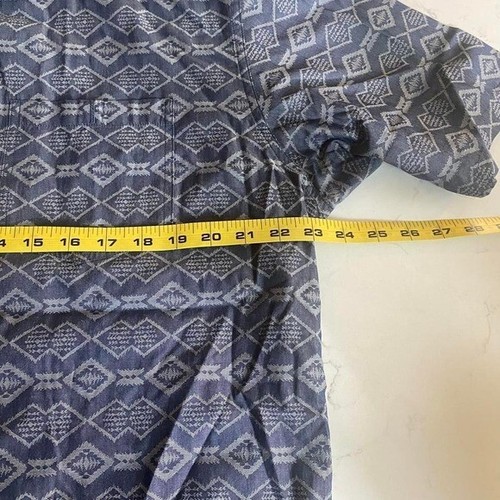 Pendleton Men's Short Sleeve Button Down Shirt Geometric Pattern Blue size XL - Picture 4 of 6