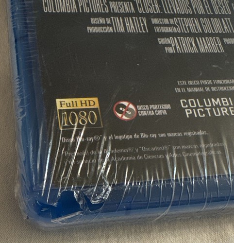 Closer (Blu-ray, 2012) Sealed Natalie Portman Spanish Packaging English Disc - Picture 8 of 9