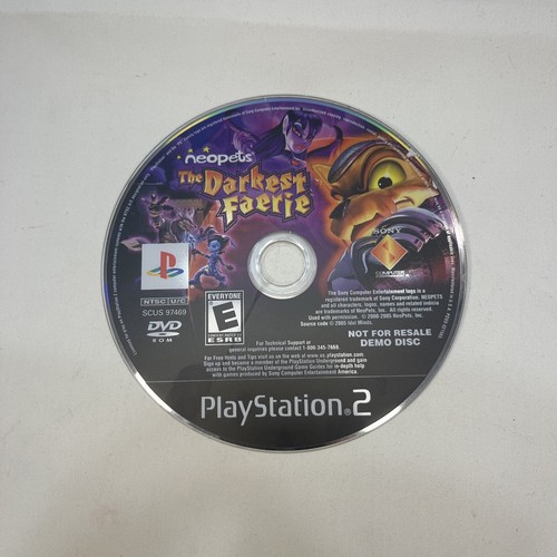 Neopets The Darkest Faerie Demo Disc (Sony PlayStation 2 - PS2) gioco + custodia - Foto 3 di 3