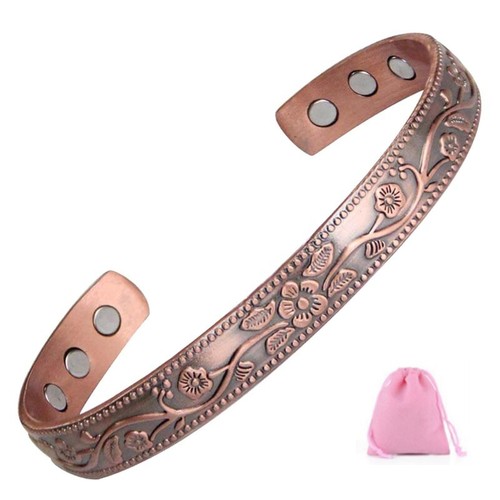 Pure Copper Magnetic Therapy Bracelet Double Strong Arthritis Pain Relief Men - Picture 16 of 16