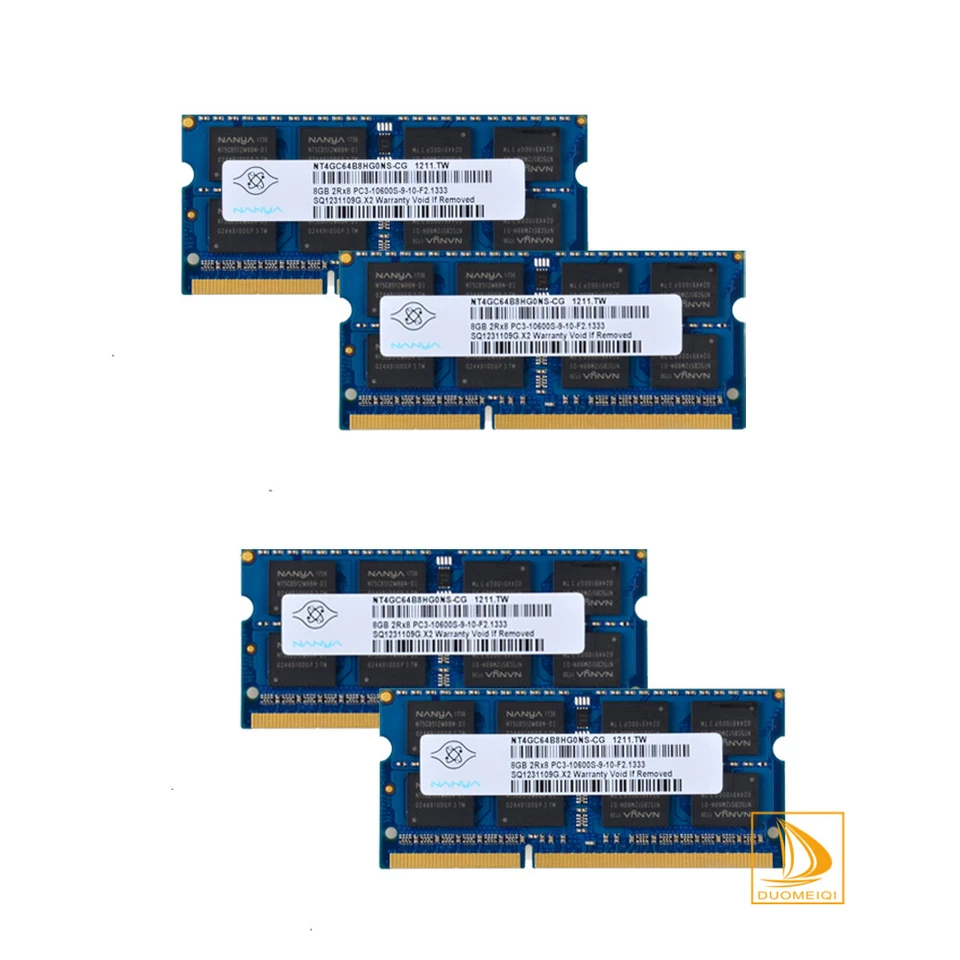 Nanya 4x 8GB 2RX8 PC3-10600S DDR3 1333Mhz 204Pin SODIMM Laptop-Speicher RAM %- - Bild 3 von 4