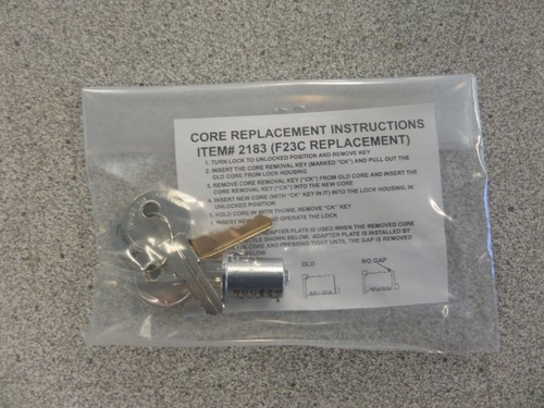 SRS 2183 HON F23C CORE REPLACEMENT LOCK CYLINDER KEYED ALIKE 101E - Picture 7 of 7