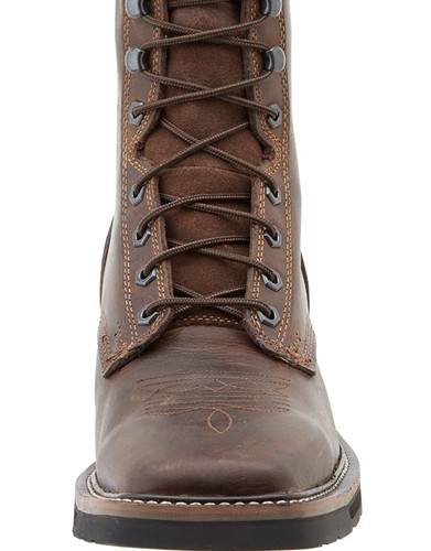 BOTAS DE TRABAJO JUSTIN PARA HOMBRE CON CORDONES PUNTERA CUADRADA - PUNTERA SUAVE-681 - Imagen 2 de 5