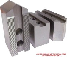 H3-8200P STEEL SOFT JAWS FOR 3.0mm x 60° SERR 8" CHUCK W/A 2" HT 3 PC SET