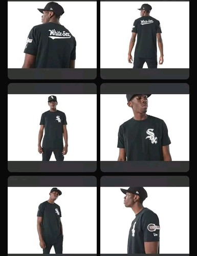 Men's New Era Black MLB Chicago White Sox Logo T-Shirt - Picture 3 of 12