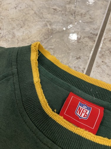 Vtg Y2K 90s Men's XL GREEN BAY PACKERS DISTRESSED Crew Sweatshirt Crewneck NFL - Picture 4 of 17