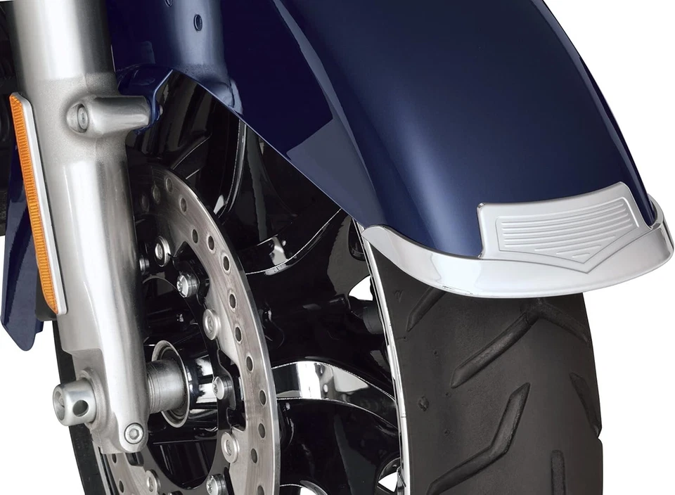 Mostrar cromo 91-310 moto guardabarros delantero punta acento para Harley FLH 1998-Curren Foto 2 de 2