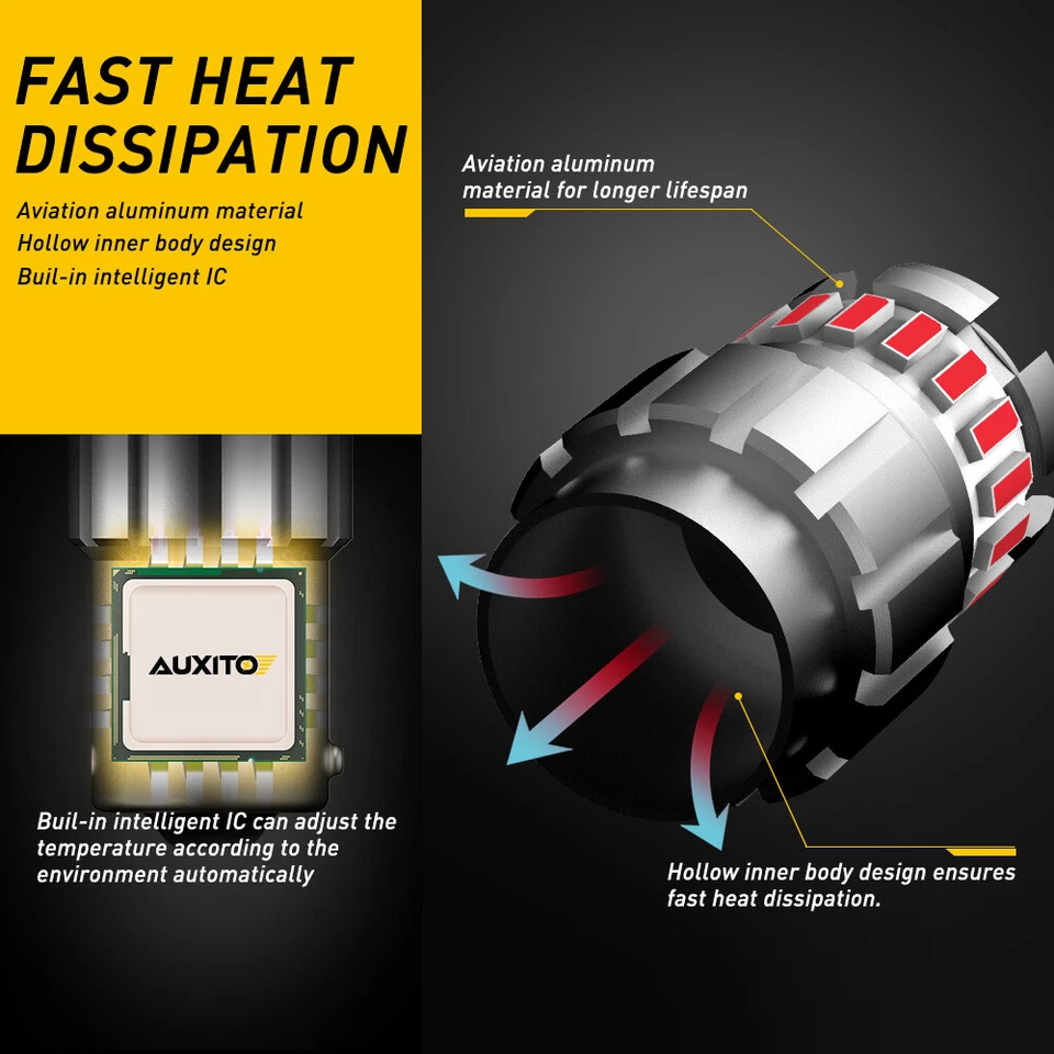 2X 1156 7506 P21W Rojo LED Freno Parada Luz Trasera Bombilla Sin Errores Para BMW Audi NUEVO Foto 4 de 4