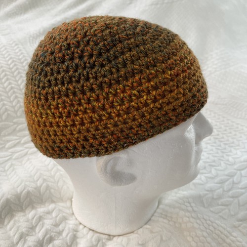 Handmade Crochet Adult Multicolor Skull Cap Kufi Beanie