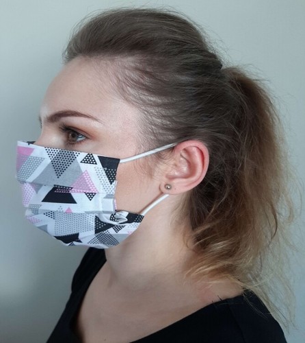 Triple Layer Cotton Face Mask Washable Adult Size Reusable Unisex Breathable - Picture 15 of 33