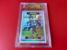Joseph Addai COLTS 2006 Topps Chrome Refractors ROOKIE Card BGS 9.5 GEM MINT