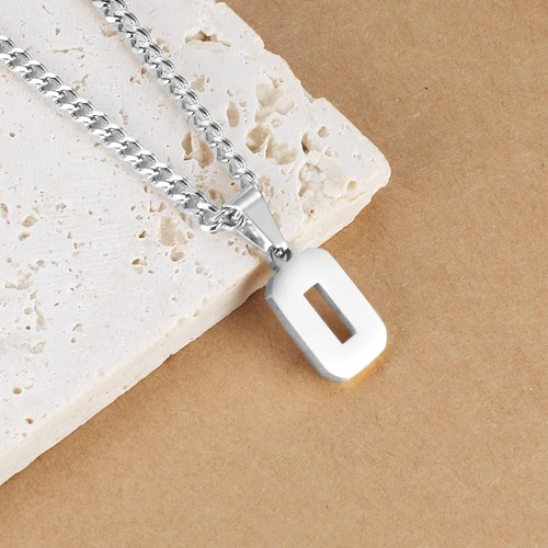 Number Necklace for Men Silver Athletes Number Chain Stainless Steel Charm Pe... - Picture 3 of 7