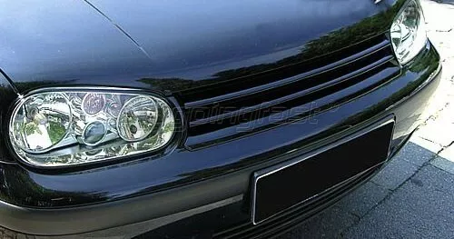 Griglia Anteriore Maschera Calandra Nero Opaco + Cover Per VW Golf 4 1997-2006 - Foto 2 di 2