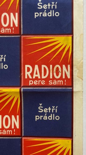 Póster Original Vintage RADIÓN - DETERGENTE EN POLVO - JABÓN - CHECOSLOVAQUIA - AÑOS 30 - Imagen 10 de 17