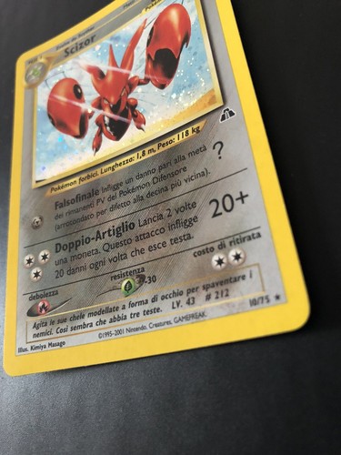 Pokémon - Scizor - Neo Discovery - Holo Swirl - Italiano - 10/75 - EXC/NM- - Picture 5 of 8