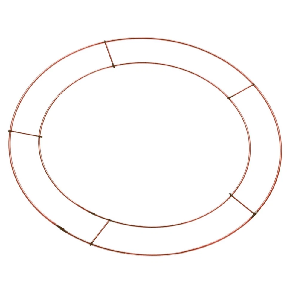 12" 30cm Flat Wire Wreath Making Ring Copper Frame - image 2 of 3