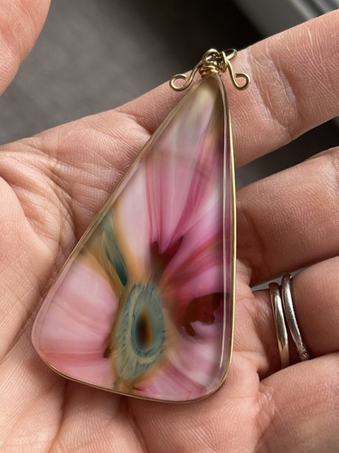LOTTON Signed Art Glass Pendants, Set Of Two, EXCELLENT - Picture 8 of 11