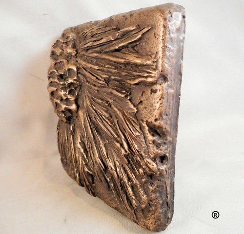 Bronze 4x4 Pinecone Wall Tile - Picture 2 of 3