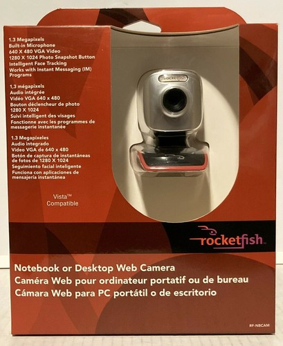 Rocketfish Notebook or Desktop Web Camera RF-NBCAM Intelligent Face Tracking NIB - Picture 3 of 8