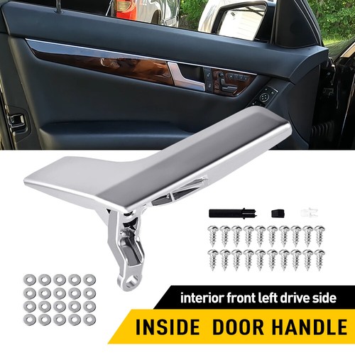 Silver Left Driver Side Inside Door Handle For Mercedes C350 GLK350 C250 C300 - Picture 14 of 20