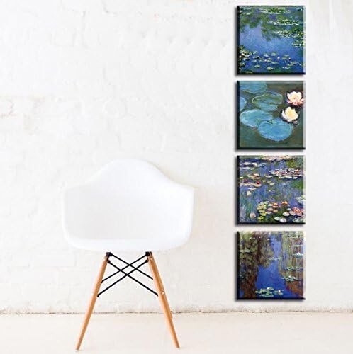 TIME4BILD Claude Monet Impresión Lienzo 4 Imagen 4 x 40x40cm - Imagen 2 de 5