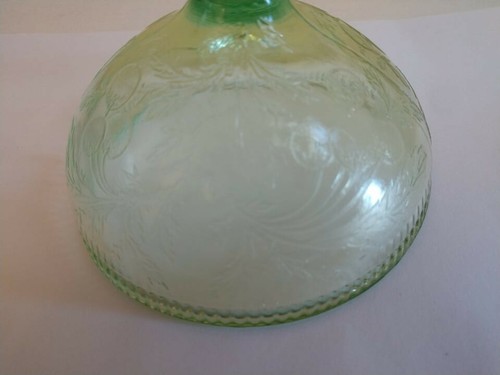 U.S. Depression Glass USA Cherry Berry 1 Green Depression Footed Sherbet Bowl - Picture 4 of 7