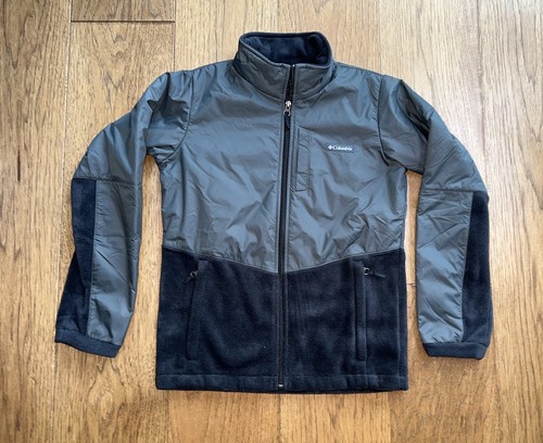 NWOT Columbia Youth Boys' Steens MT II Fleece Jacket NEW gray black Sz L 12/14
