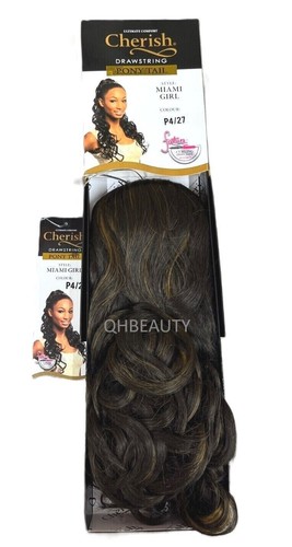 Cherish Synthetic Long Curly Drawstring Natural Hair Ponytail - Miami Girl - Picture 25 of 31