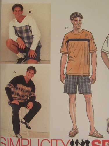OOP SIMPLICITY 8884 Men's 2-Hour Sport Tops Pants & Shorts PATTERN 46-52C UC - Picture 2 of 4
