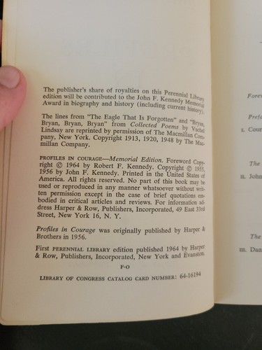 John F. Kennedy PROFILES IN COURAGE 1964 Memorial Edition Harper & Row - Imagen 6 de 9
