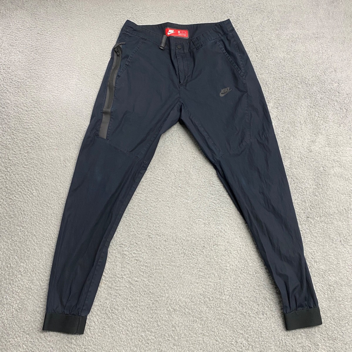 Nike Woven Bonded Jogger Pants Mens 32 Blue Cargo Casual Zip