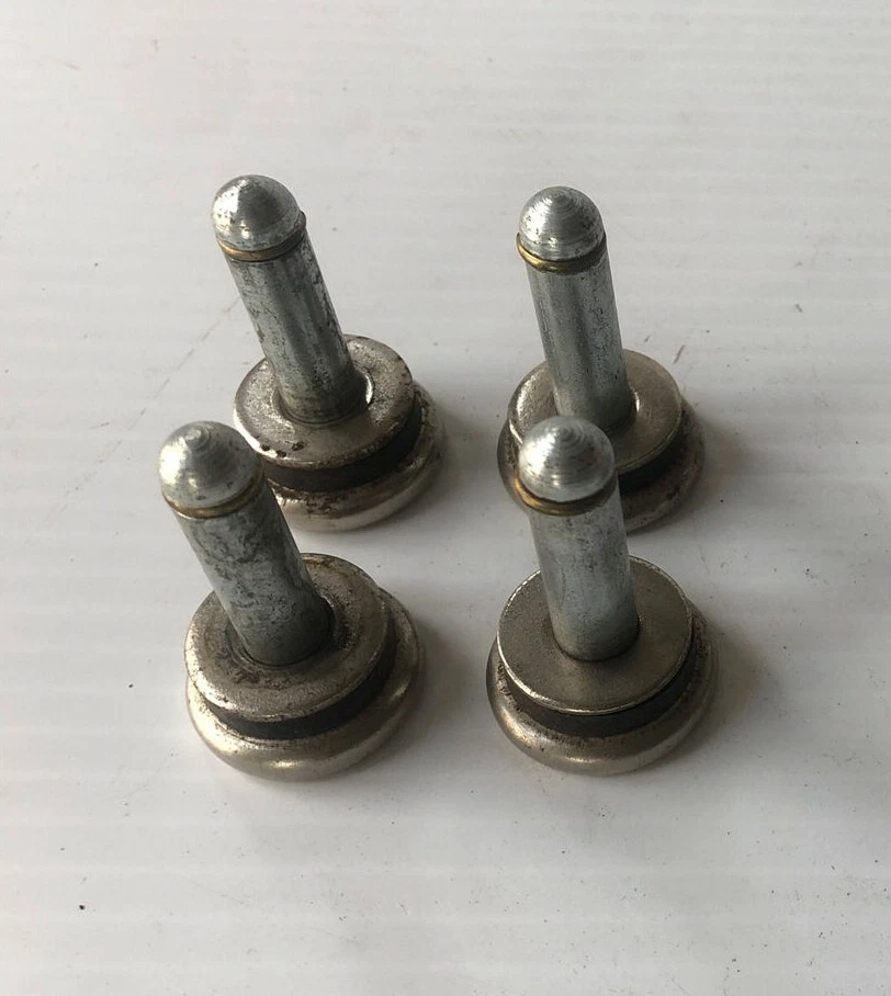 Furniture chair leg cap insert metal foot end cover Vintage set 4x 1.25