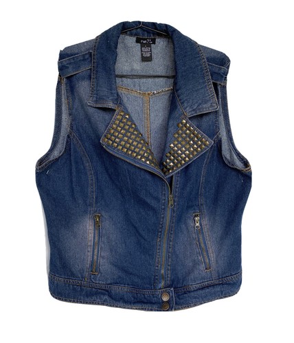 Rue 21 Denim Jean Vest size L Juniors 