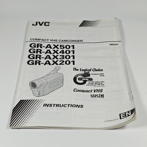 JVC GR-AX201 VHSC Tape Camcorder 50x Zoom Video Camera, Charger, Bag, Manual - Picture 11 of 13