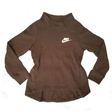 Nike Girl's Sportswear Ruffle Back Sweatshirt Black CJ4409-010 