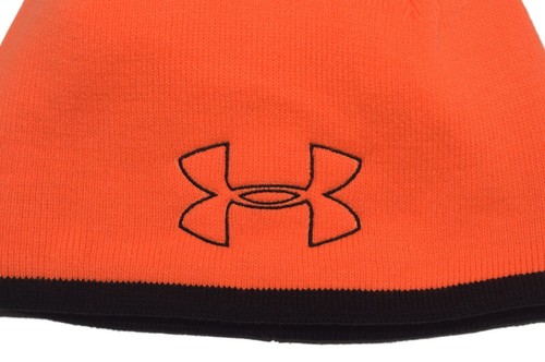Under Armour Men Reversible Ua Forest Camo/Blaze Orange Hunting Beanie Cap OSFM - Picture 11 of 11