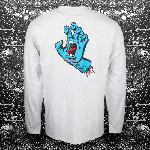 NEW Santa Cruz Screaming Hand Chest LS T-Shirt XL White SKATE Tee - Picture 2 of 4