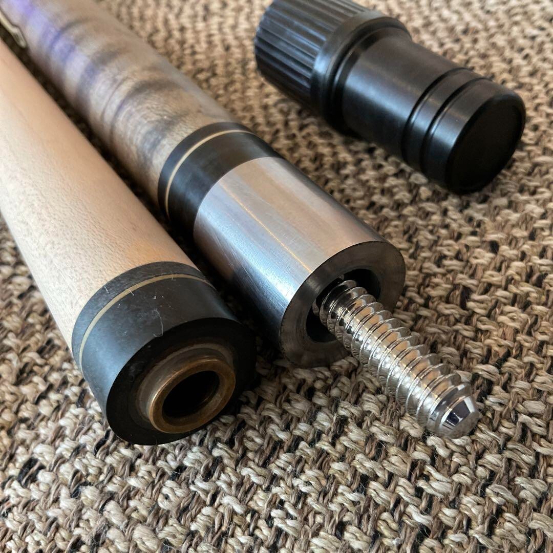 ビリヤードキュー　マリ（Mali）１４山 Vintage Mali Billiard cue made in the USA from Japan #0301