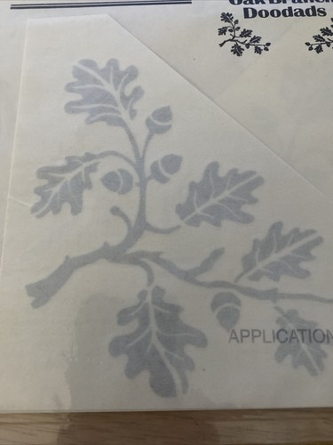 Window Doodads Vinyl Graphic Oak Branch Etched Glass Look Sticker NIP - Picture 3 of 6